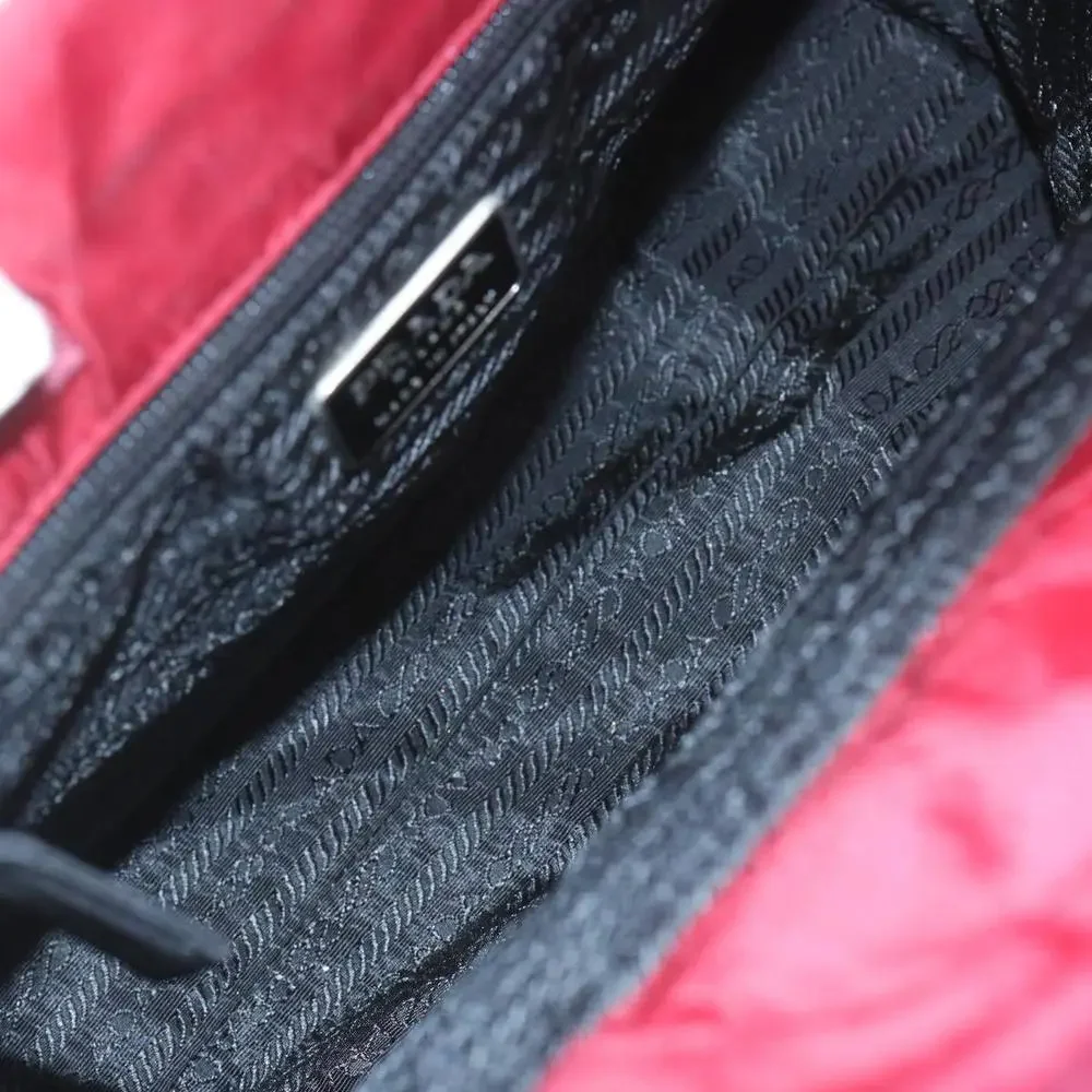 Prada Red Nylon Top-Handle Satchel
